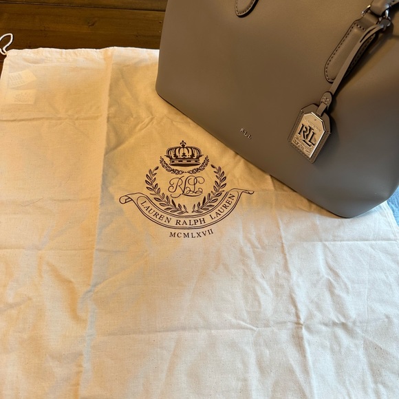 RALPH LAUREN Lauren Tote Dove Gray Leather - Picture 4 of 13